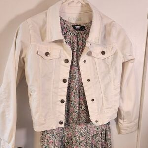 Cat & Jack Girl's Off-White Jean Jacket